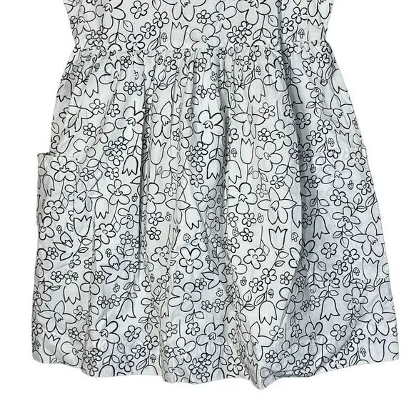 Hanna Andersson black and white flower print dress size 8 - Picture 3 of 9